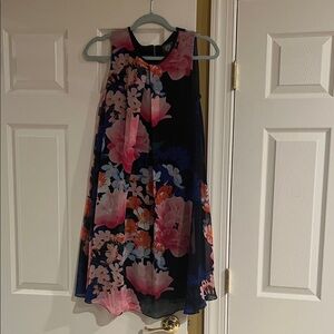 Vince Camuto Floral Kids Dress - Pink and Black